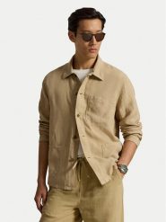 Polo Ralph Lauren Koszula 710971946501 Beżowy Regular Fit. Brązowe koszule męskie Polo Ralph Lauren, m, bez wzorów, ze lnu, bez kołnierzyka, bez ramiączek. Za 1,599.00 zł.