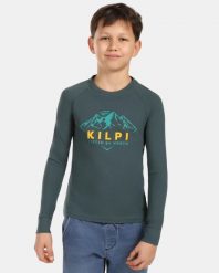 Chłopięca koszulka long-sleeve Kilpi VERATI-JB. Zielone t-shirty dla chłopców Kilpi, bez wzorów, z bawełny, bez ramiączek. Za 91.56 zł.
