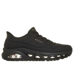 Buty sportowe damskie Skechers Uno Glide Step Glide On Air. Czarne obuwie sportowe damskie Skechers, bez wzorów, ze skóry. Za 380.00 zł.