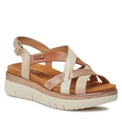 Sandały Pikolinos. Brązowe klapki damskie Pikolinos, bez wzorów, bez obcasa, na płaskiej podeszwie, bez zapięcia. Za 559.99 zł.