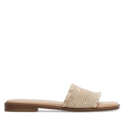Klapki DeeZee. Brązowe klapki damskie DeeZee, bez wzorów, bez obcasa. Za 63.99 zł.