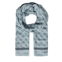 Szal Guess. Niebieskie szaliki i chusty damskie Guess, z aplikacjami. Za 199.99 zł.