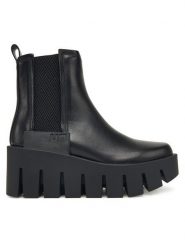 United Nude Botki Grip Chelsea Lo IV 109580116 Czarny. Czarne botki damskie United Nude, ze skóry, bez obcasa, na koturnie, bez zapięcia. Za 1,389.00 zł.