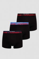 KARL LAGERFELD Komplet czarnych bokserek 3PACK. Czarne bokserki męskie KARL LAGERFELD, m, bez wzorów. W wyprzedaży za 129.99 zł.
