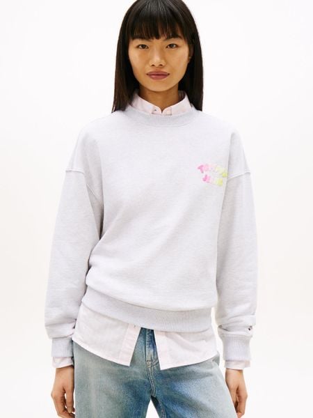 Tommy Jeans Bluza Kobiety Bawełna (100%) szary, S. Szare bluzy damskie Tommy Jeans, s, bez wzorów, z bawełny, bez kaptura. Za 279.95 zł.