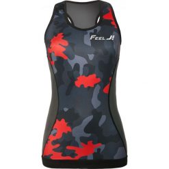 Feelj Koszulka damska Camo czerwona r. S (00511_S). Bluzki damskie marki Feelj!. Za 97.59 zł.