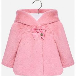 Mayoral - Płaszcz dziecięcy 80-98 cm. Czerwone kurtki i płaszcze dla dziewczynek Mayoral, bez wzorów, z bawełny, z kapturem. W wyprzedaży za 139.90 zł.