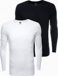 Ombre Zestaw longsleeve męski z długim rękawem - mix 2-pak V8 Z43 L. Bluzki z długim rękawem męskie Ombre, l, bez wzorów, bez kołnierzyka. Za 159.99 zł.