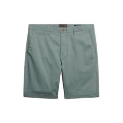 Szorty chino Superdry Premium Regular. Zielone spodnie materiałowe męskie Superdry., m, bez wzorów, eleganckie. Za 268.00 zł.