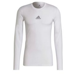 Koszulka z długim rękawem adidas Techfit. Białe koszulki sportowe męskie Adidas, xl, bez wzorów, bez kołnierzyka, bez ramiączek, do piłki nożnej, techfit (adidas). Za 119.00 zł.