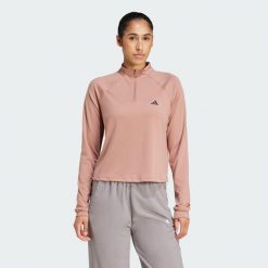 Bluza Train Essentials Minimal Branding 1/4-Zip. Czarne bluzy damskie Adidas, s, bez wzorów, z materiału, bez kaptura. W wyprzedaży za 99.50 zł.