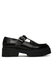 HUGO Loafersy Kris 50551873 Czarny. Czarne mokasyny damskie Hugo, ze skóry. Za 589.99 zł.