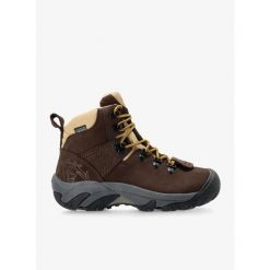 Buty trekkingowe damskie Keen Pyrenees. Brązowe obuwie sportowe damskie Keen, bez wzorów, trekkingowe. Za 507.99 zł.