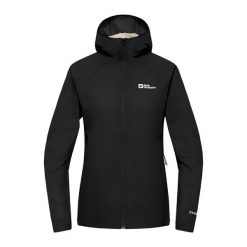 Kurtka przeciwwiatrowa damska Jack Wolfskin Prelight Octa. Czarne kurtki damskie Jack Wolfskin, bez wzorów, bez kaptura. Za 649.99 zł.