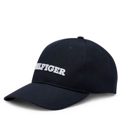 Czapka z daszkiem Tommy Hilfiger. Niebieskie czapki i kapelusze męskie Tommy Hilfiger, bez wzorów. Za 129.99 zł.