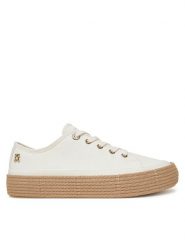 Tommy Hilfiger Espadryle Vulc Espadrille Sneaker FW0FW08404 Biały. Białe espadryle damskie Tommy Hilfiger, bez wzorów, z materiału, bez obcasa, bez zapięcia. Za 249.99 zł.