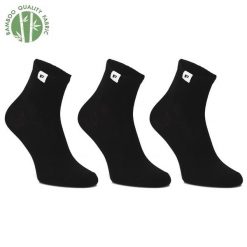 Skarpety damskie Filippo, elastyczne dopasowanie oddychająca struktura miękkie wykończenie 3 pary , czarne, SD-AN04 BK. Czarne skarpety damskie Filippo, bez wzorów. Za 29.99 zł.