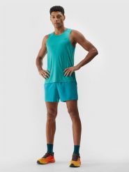 4F Spodenki do biegania szybkoschnące męskie - mięta XXL. Niebieskie krótkie spodenki sportowe męskie 4f, l, bez wzorów, z dzianiny, do biegania. W wyprzedaży za 79.99 zł.