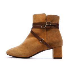 Botki Camel GEOX Pheby 50. Brązowe botki damskie Geox, z materiału, bez obcasa, bez zapięcia. Za 377.15 zł.