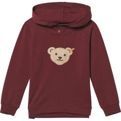 Bluza w kolorze ciemnoczerwonym. Czerwone bluzy dla niemowląt Steiff, z aplikacjami, bez ramiączek, bez kaptura. W wyprzedaży za 68.95 zł.