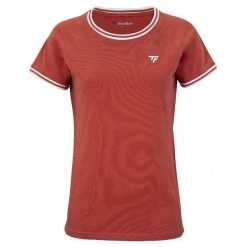 Damska koszulka tenisowa Tecnifibre Team Stretch Tee. Brązowe koszulki sportowe damskie TECNIFIBRE, bez wzorów, sportowe, bez kołnierzyka. Za 139.99 zł.