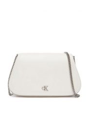 Calvin Klein Torebka Ck Curved Wallet On Chain LV04F1153G Biały. Białe torebki do ręki damskie Calvin Klein, bez wzorów, ze skóry, bez dodatków. Za 409.99 zł.