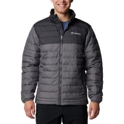Kurtka puchowa męska Columbia Powder Lite II. Szare kurtki sportowe męskie Columbia, m, bez wzorów, z puchu, trekkingowe. Za 399.99 zł.