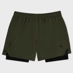 Spodenki treningowe męskie FUMETSU Origins Dual Layer. Zielone krótkie spodenki sportowe męskie FUMETSU, m, bez wzorów, z materiału. Za 199.99 zł.