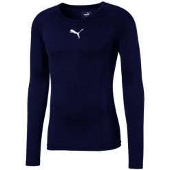 Koszulka męska Puma LIGA Baselayer LS. Fioletowe koszulki sportowe męskie Puma, m, bez wzorów, bez kołnierzyka, bez ramiączek, do piłki nożnej. Za 185.87 zł.