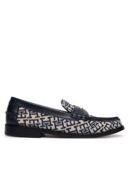Tommy Hilfiger Loafersy Th Monogram Penny Bar Loafer FW0FW09537 Granatowy. Niebieskie mokasyny damskie Tommy Hilfiger, z materiału. Za 649.99 zł.