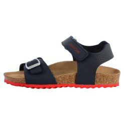 Sandały GEOX J GHITA BOY B Niebieski. Czerwone sandały męskie Geox, ze skóry, bez zapięcia. Za 132.99 zł.