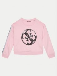 Guess Bluza J5RQ02 KAD74 Różowy Regular Fit. Czerwone bluzy dla dziewczynek Guess, z aplikacjami, z bawełny, bez ramiączek, bez kaptura. Za 119.99 zł.
