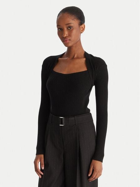 ACCESS FASHION Sweter 54-8048 Czarny Slim Fit. Czarne swetry damskie ACCESS FASHION, l, bez wzorów, z syntetyku, bez kołnierzyka, bez ramiączek, bez kaptura. Za 259.99 zł.
