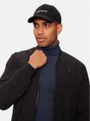 Guess Jeans Czapka z daszkiem M4BZ26 WF8V1 Czarny. Czarne rękawiczki męskie Guess Jeans, z aplikacjami, z bawełny. Za 109.99 zł.