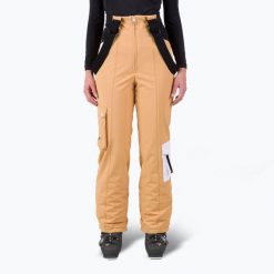 Spodnie narciarskie damskie Rossignol Bib Insulated. Brązowe spodnie materiałowe damskie Rossignol, bez wzorów. Za 1,619.00 zł.