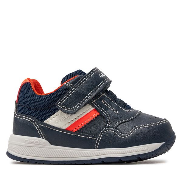 Sneakersy Geox. Niebieskie półbuty chłopięce Geox, bez wzorów, bez zapięcia. Za 206.99 zł.