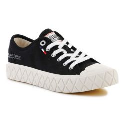 Buty Palladium Palla Ace Canavas 77014-053-M czarne. Czarne trampki i tenisówki damskie bez wzorów, z materiału, bez zapięcia. Za 626.79 zł.