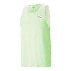 Koszulka do biegania męska PUMA Run Cloudspun Singlet. Zielone koszulki sportowe męskie Puma, m, bez wzorów, z elastanu, bez kołnierzyka, bez ramiączek, do biegania. Za 191.60 zł.
