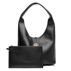 Torebka Calvin Klein Jeans. Czarne torebki do ręki damskie Calvin Klein Jeans, bez wzorów, z jeansu, klasyczne, bez dodatków. Za 369.99 zł.