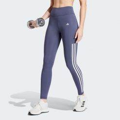 Legginsy Optime 3-Stripes Full-Length. Czarne legginsy damskie Adidas, xs, bez wzorów, z materiału. Za 279.00 zł.