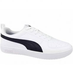 Buty do chodzenia męskie Puma Rickie. Białe buty sportowe męskie Puma, z materiału, bez zapięcia, trekkingowe. Za 490.00 zł.