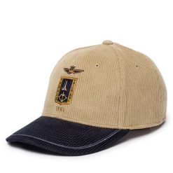 Czapka z daszkiem Aeronautica Militare. Brązowe czapki i kapelusze męskie Aeronautica Militare, bez wzorów. Za 239.99 zł.