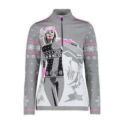 Bluza damska turystyczna CMP 7H96140. Szare bluzy sportowe damskie CMP, l, bez wzorów, bez kaptura, trekkingowe. W wyprzedaży za 454.99 zł.
