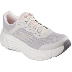 Buty sportowe damskie Skechers Max Cushioning Endea. Szare obuwie sportowe damskie Skechers, bez wzorów, z syntetyku, na fitness i siłownię. Za 590.00 zł.