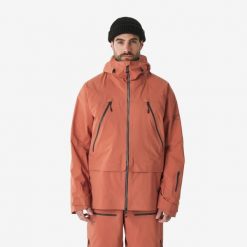 Kurtka narciarska męska Simond FR900 freeride. Brązowe kurtki męskie SIMOND, na zimę, l, bez wzorów, sportowe, bez kaptura. Za 879.99 zł.