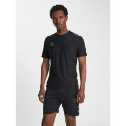 Koszulka Hummel Cima 2.0. Czarne koszulki sportowe męskie Hummel, bez wzorów, z materiału, bez kołnierzyka, bez ramiączek, na fitness i siłownię. Za 166.50 zł.