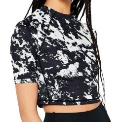 Koszulka turystyczna damska Superdry Run 3/4 Tight Crop. Czarne koszulki sportowe damskie Superdry., l, bez wzorów, z elastanu, bez kołnierzyka, bez ramiączek. Za 104.60 zł.