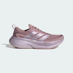 Buty do biegania Supernova Glide. Fioletowe obuwie sportowe damskie Adidas, bez wzorów, z gumy, do biegania. Za 569.00 zł.