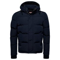 Kurtka puchowa Superdry Everest. Niebieskie kurtki męskie Superdry., m, bez wzorów, z puchu, bez kaptura. W wyprzedaży za 595.60 zł.