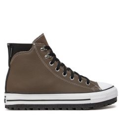 Trzewiki Converse. Brązowe botki męskie Converse, bez wzorów, retro, bez zapięcia. Za 509.99 zł.